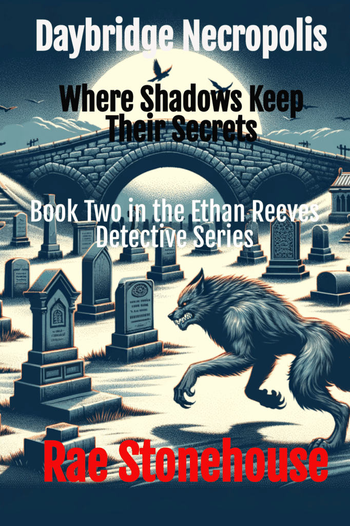 Daybridge Necropolis Where Shadows Keep Their Secrets by Rae Stonehouse.
