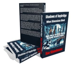 Shadows of Daybridge PB collage cover 3D Shadows of Daybridge: When Dimensions Bleed by Rae Stonehouse